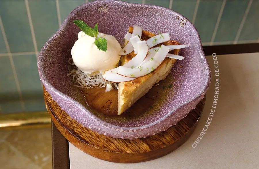 Coconut lemonade cheesecake – Buena Vida, Cartagena